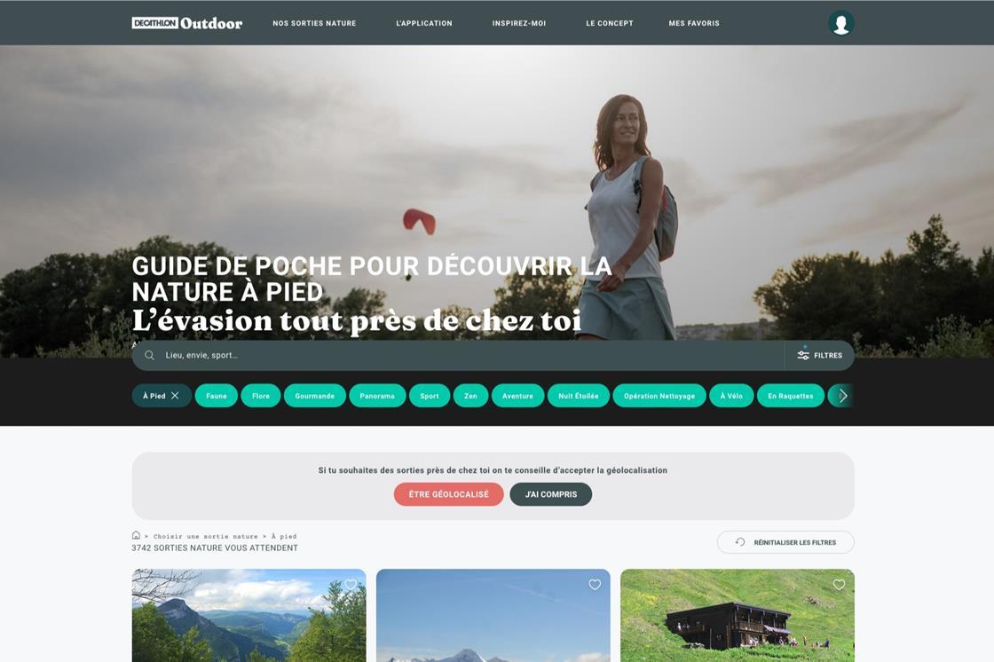 Decathlon France promotes outdoor activities with new app and website