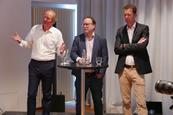 Pon Holdings-CEO Janus Smalbraak, VW FS Leiter Unternehmenskommunikation & Public Affairs Dr. Carsten Krebs und VW FS-CEO Dr. Christian Dahlheim