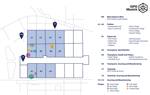 ISPO Munich 2023 Hall layout